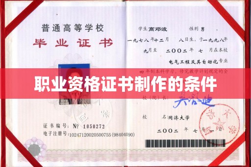 东方职业资格证书制作的条件