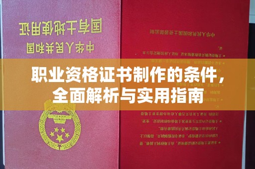 东方职业资格证书制作的条件，全面解析与实用指南